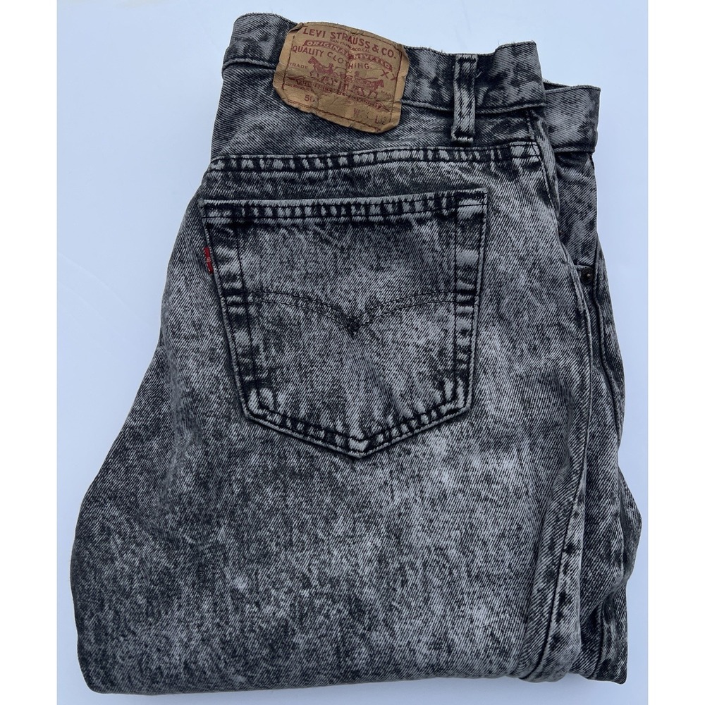 Vintage USA Levi's 501 Black Acid Wash Jeans Mens 34x32 501-0686 Button Fly 90s